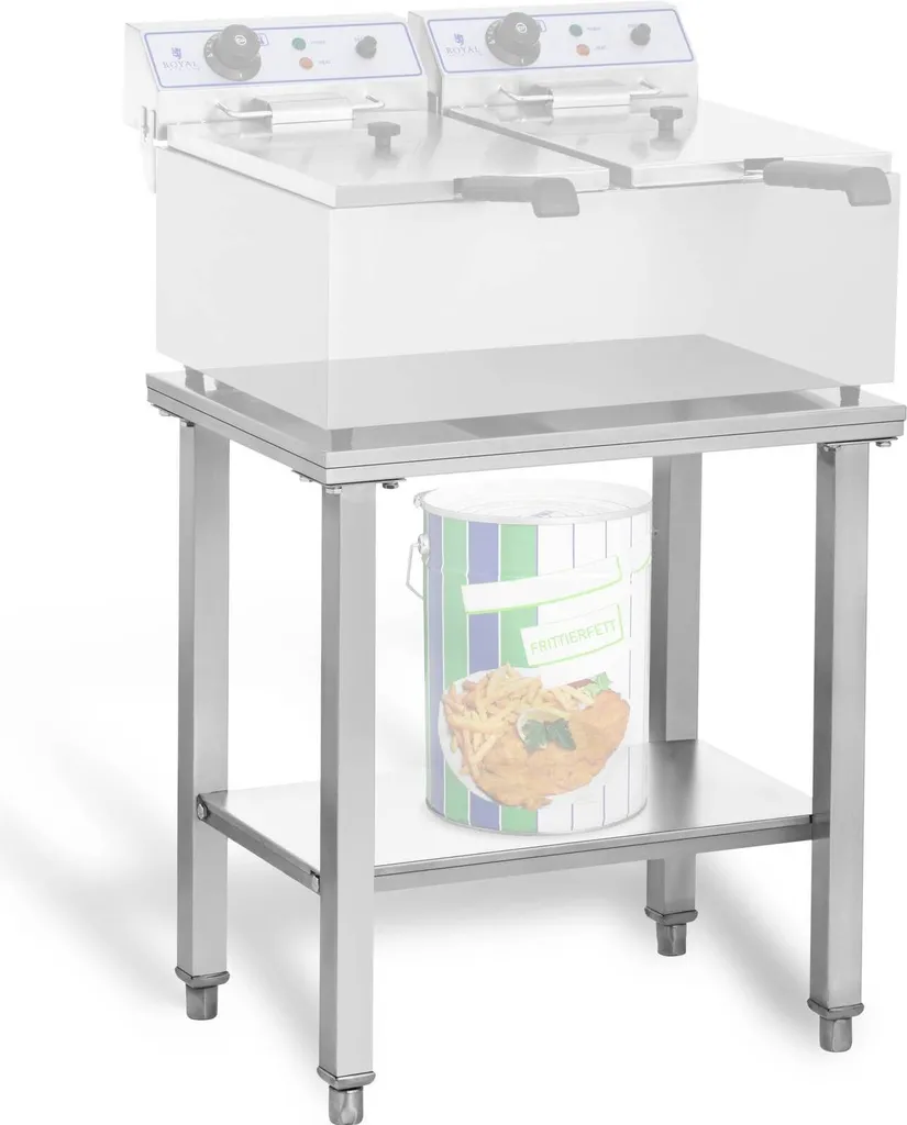 Support de friteuse en inox Royal Catering robuste et stable