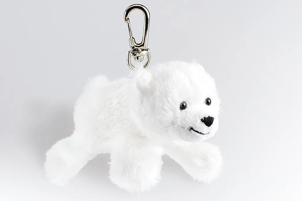 Pendentif ours polaire Knut en peluche de 12cm pour sac et clés