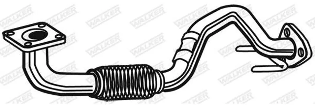 Tuyau d'échappement WALKER 10357 compatible Golf IV Bora OE 1J0254300P