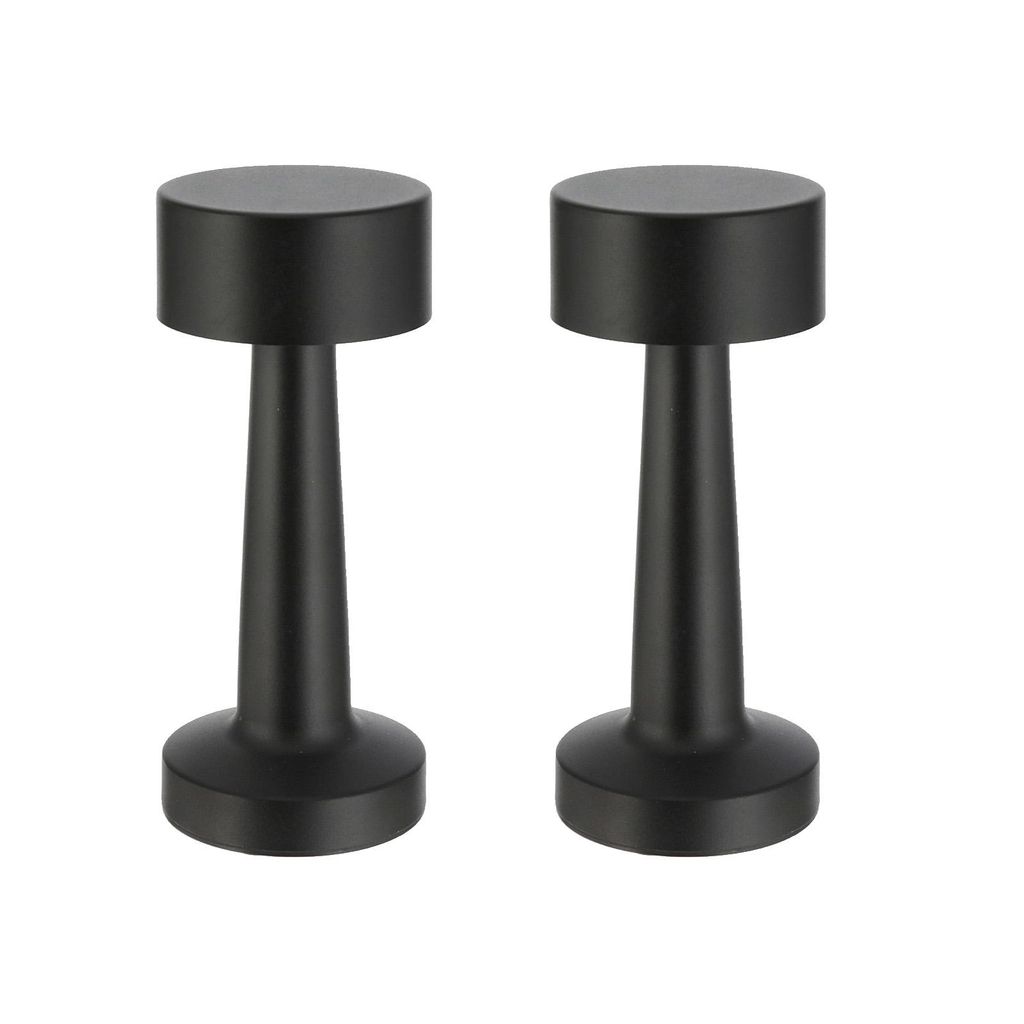 2x Metall Akku Tischleuchte Schwarz mit Touchfunktion 3 Produktbild 