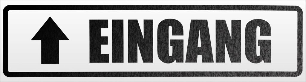 Kiwistar Eingang mit Pfeil Magnetschild Schild magnetisch - 20cm Schwarz - reflektierend - Magnetfolie für Auto PKW Kfz