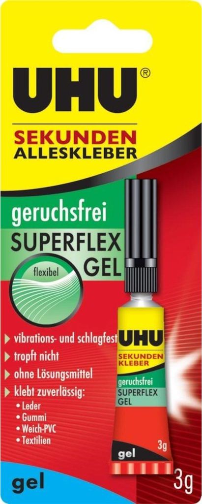UHU Sekundenkleber SUPERFLEX GEL 3 g in Tube