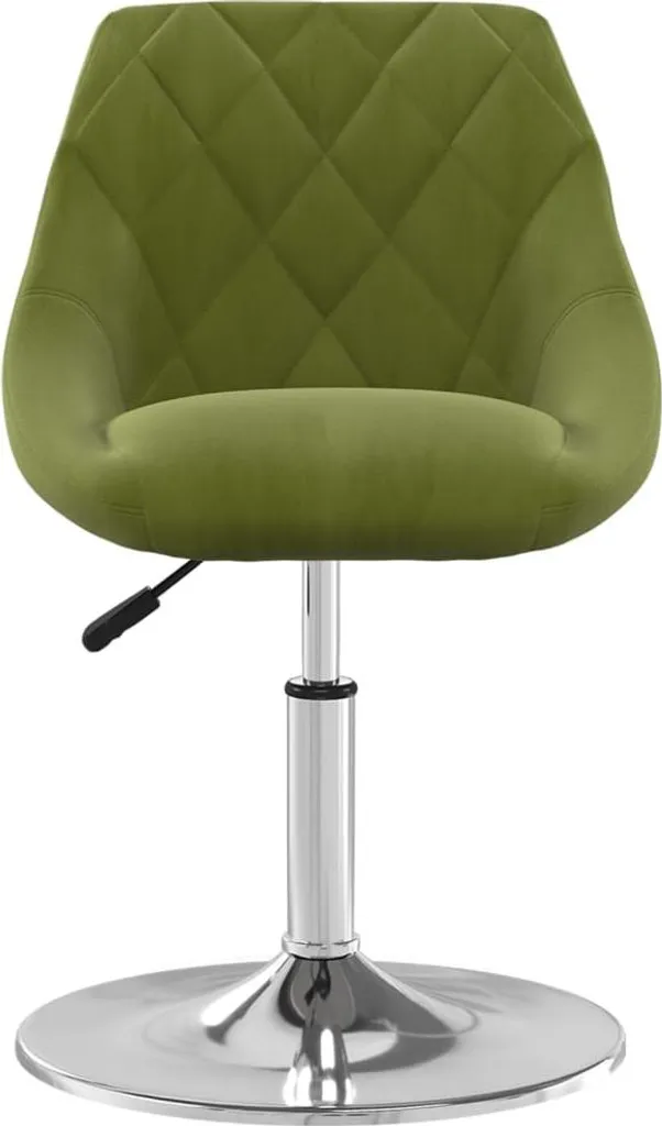 Chaise pivotante gain de place velours vert clair salle à manger x4 - 2