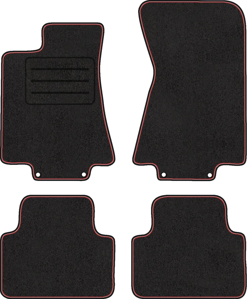 Tappetini Rosso Velluto Jaguar XJ X350 2002-2009 - Set 4 Pezzi Lusso - 2