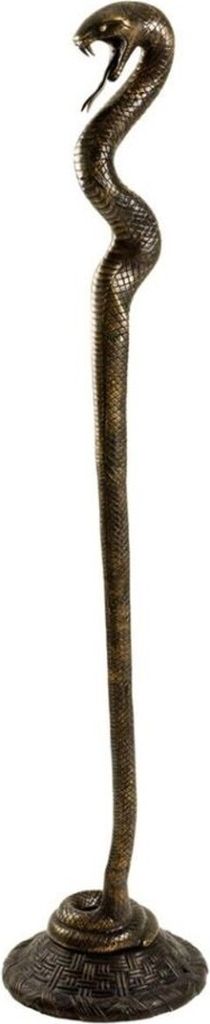 Casa Padrino Designer Bronzefigur Viper 33 x H. 149 cm - Luxus Dekoration