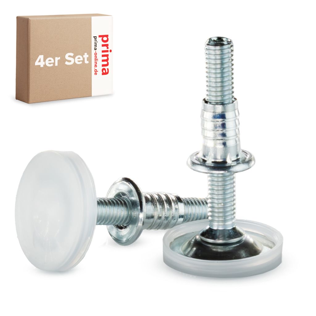4er Set Stellfüße M8x61 Fuß 33mm  | höhenverstellbar Produktbild 