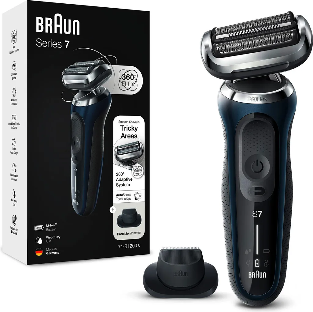 Braun Series 7 71-B1200s Rasoir Anti-Irritation avec Tondeuse Rétractable