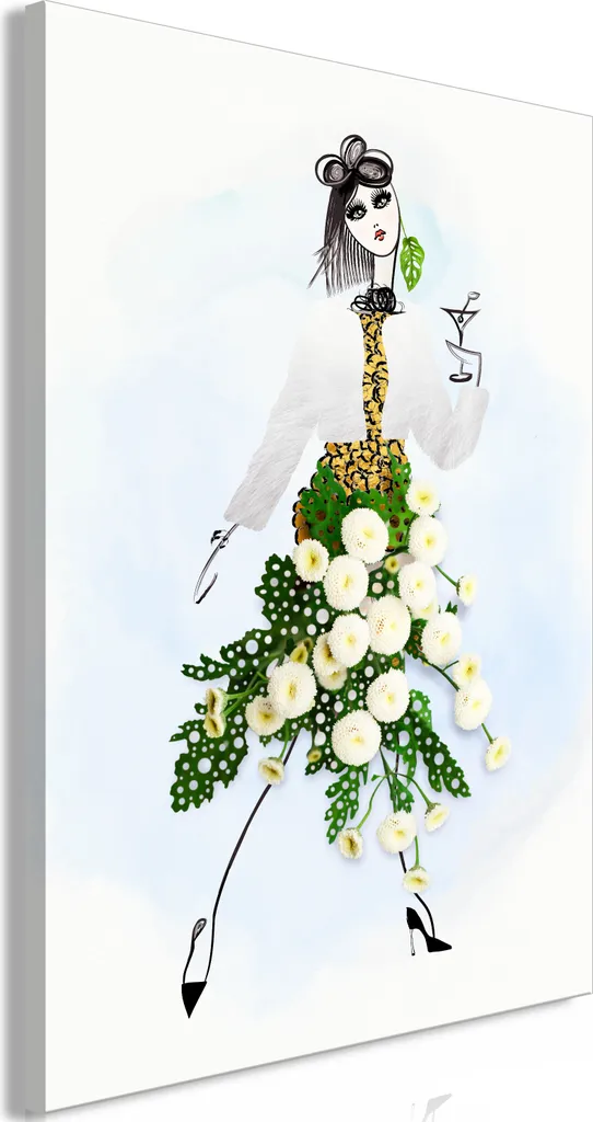 Quadro su tela italiano - Ragazza delle erbe (1 parte) verticale 40x60 cm persone h-A-0167-b-a