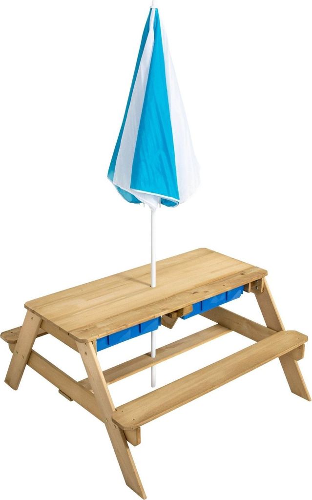 Table pique-nique pour enfant bois avec parasol Image du produit 
