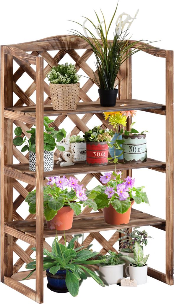 Pflanzentreppe Pflanzregal Blumenbank Blumentreppe Produktbild 