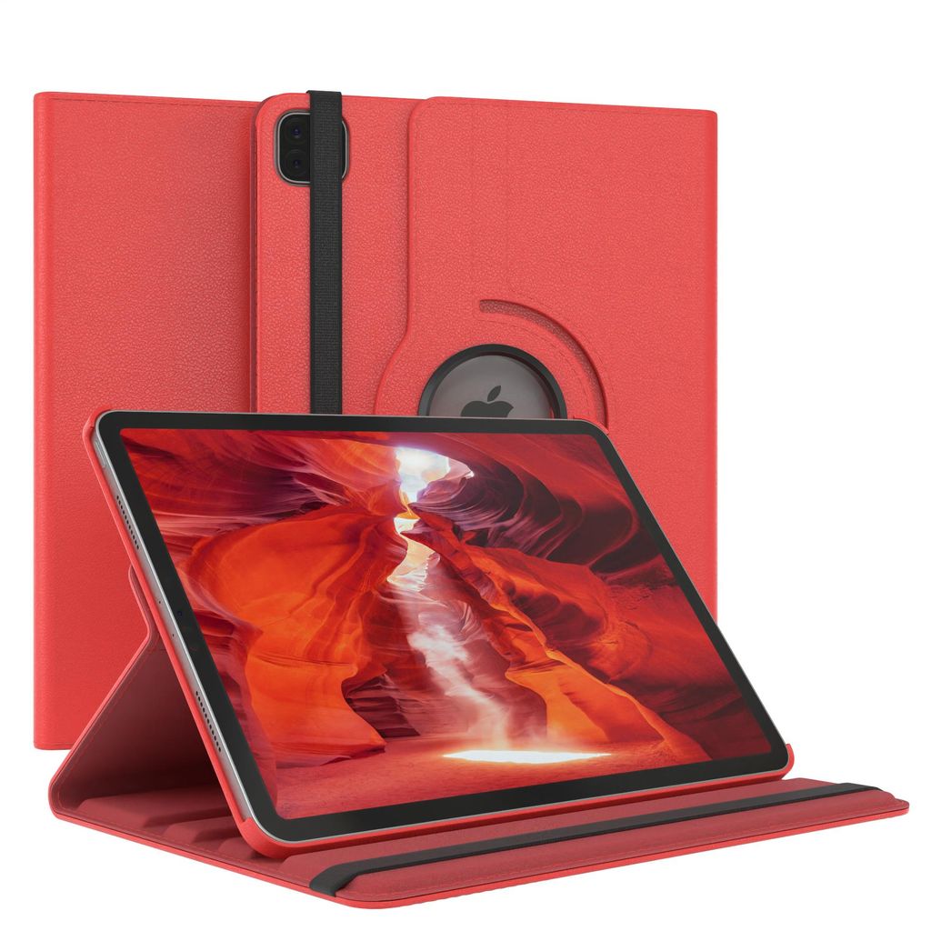 EAZY CASE - Tablet Hülle für Apple iPad Pro 11" (2021) Schutzhülle, Tablet Case 360° drehbar in Rot