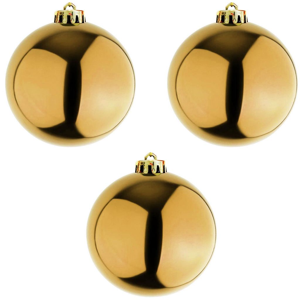 3 stuks XXL kerstbal, gouden kerstballen, diameter 20 cm Productafbeelding 