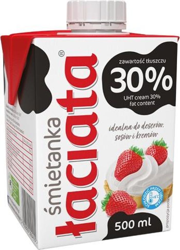 Śmietanka UHT 30% tłuszczu łaciata 500ML Zdjęcie produktu 