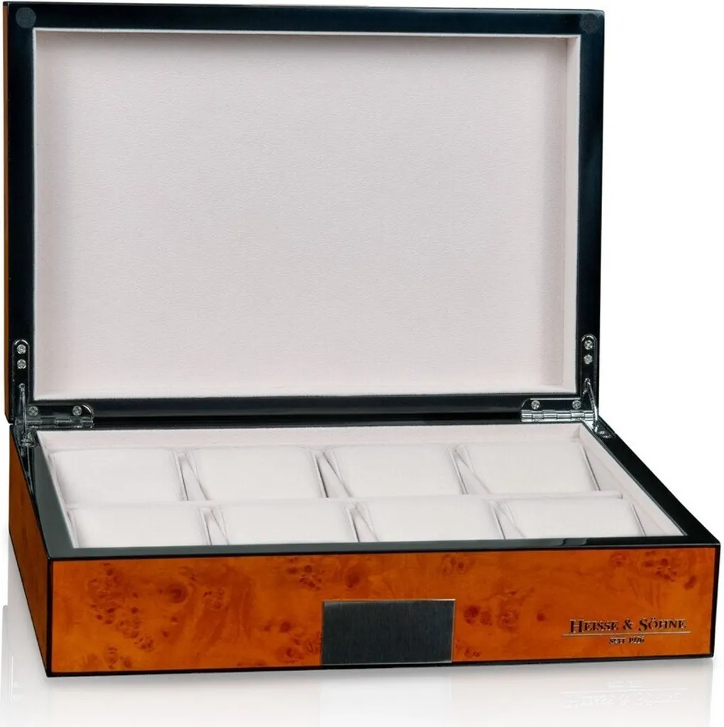 Rangement montres Heisse & Söhne Botega 8 pour collectionneur en bois précieux