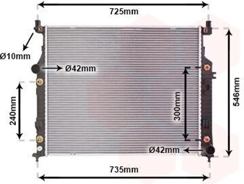 Radiateur refroidissement eau anti surchauffe Mercedes Classe M W164