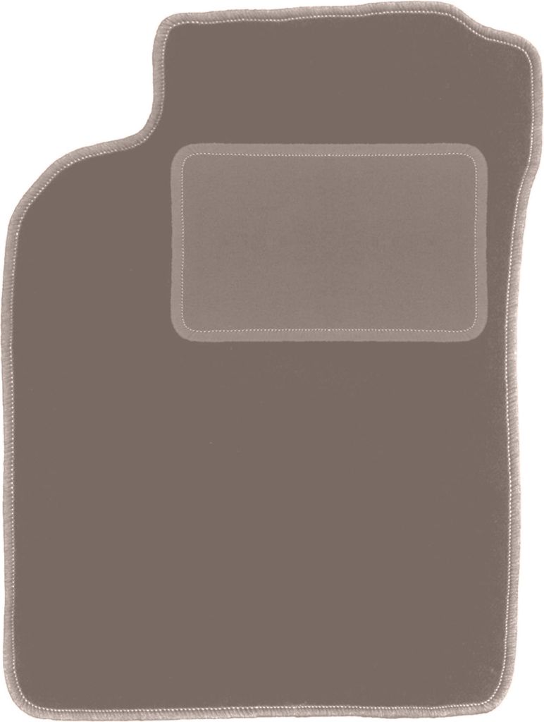 Fahrerfußmatte Velours beige passend für Nissan Almera N15 (1995-2000, Schrägheck, Limousine) – mit Befestigungen – passgenau