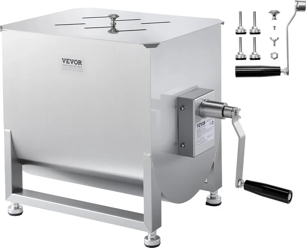 Mélangeur à viande manuel 40 litres cuve inox pour charcuterie