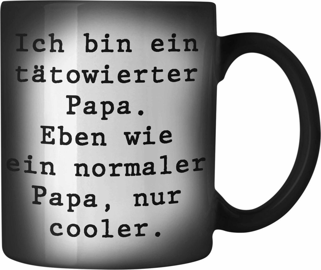 Trendation - Tattoo Papa Geschenk Farbwechsel Zauber-Tasse Produktbild 