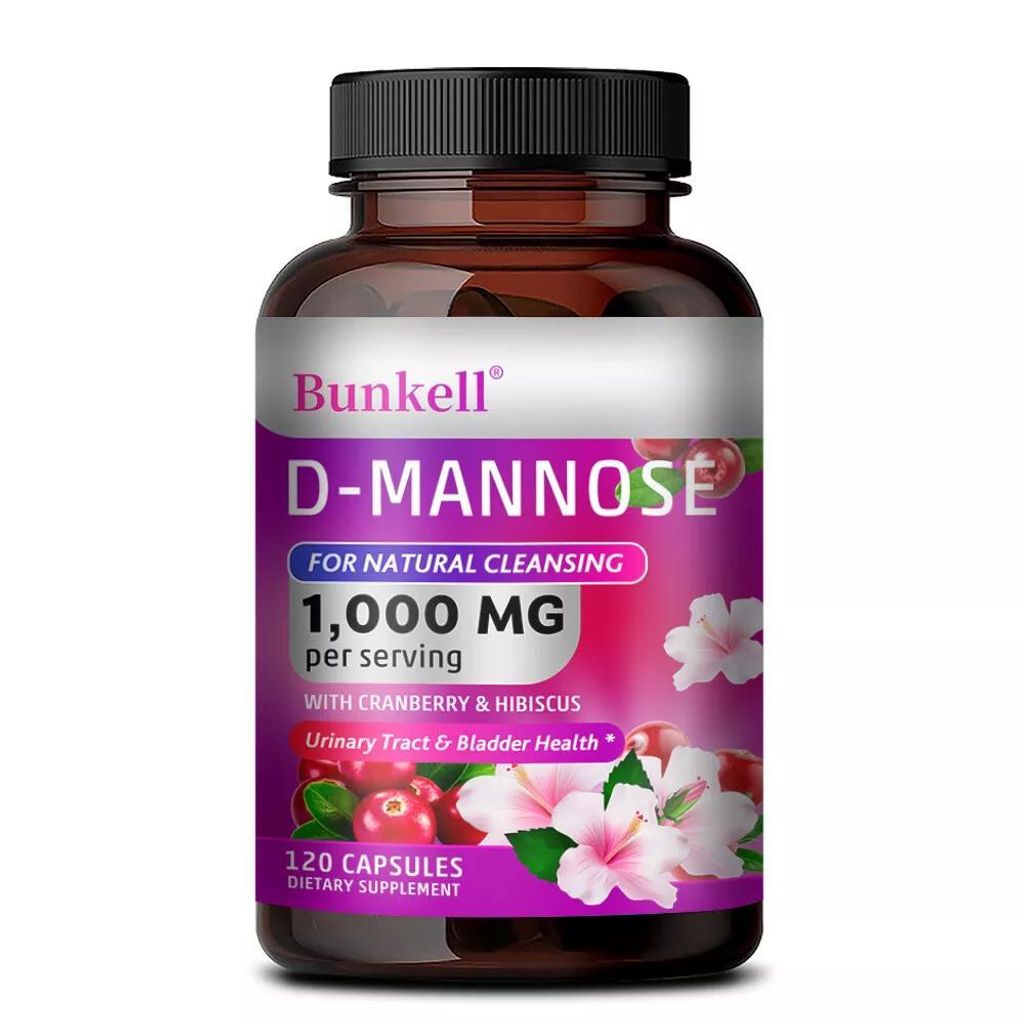 D-Mannose 1000mg (120 Kapseln) Nahrungsergänzungsmittel, Harnwege, Harnsystem, Reinigung, Gesundheit der Harnwege, Urinverlust