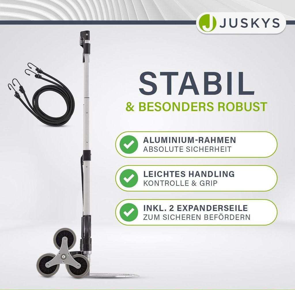 Juskys Treppensackkarre klappbar & bis 80 kg - für Treppen Produktbild 5