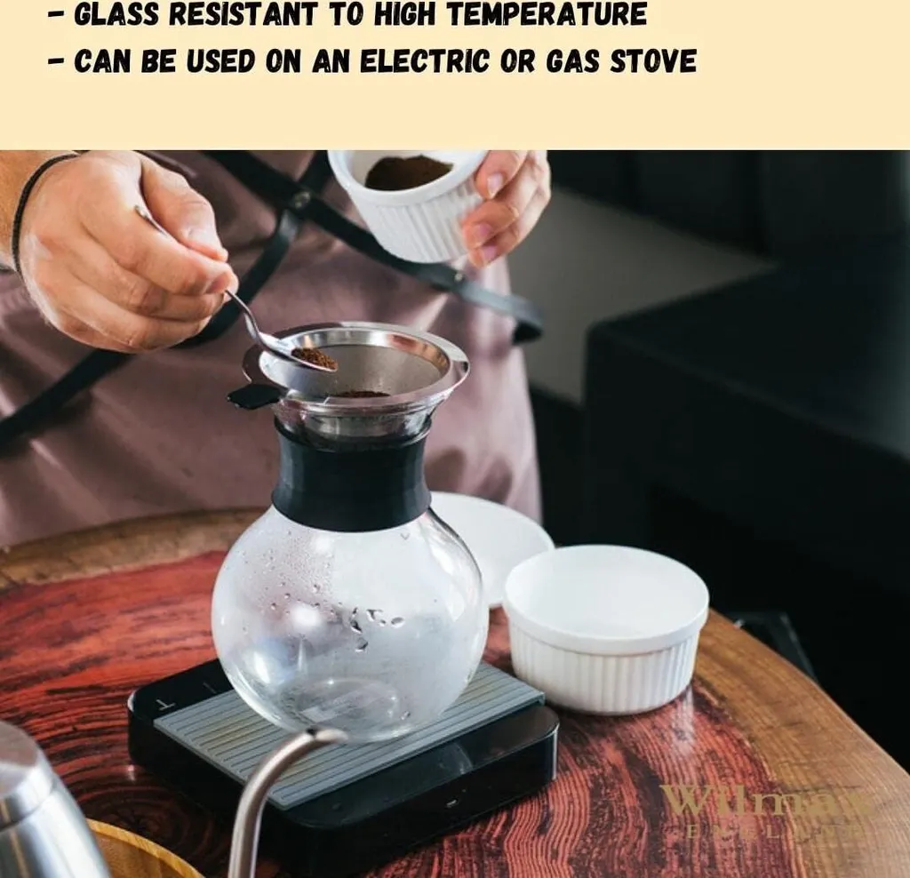 Decanter da caffè Wilmax in vetro borosilicato 950 ml WL-888854/A - 4