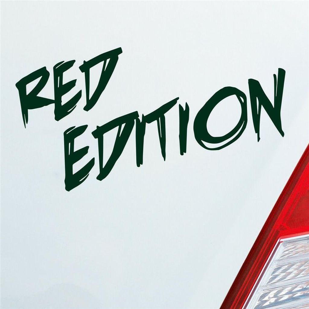 Auto Aufkleber Red Edition Auto Car Tuning 15x7 cm Dunkelgrün Sticker Heckscheibenaufkleber