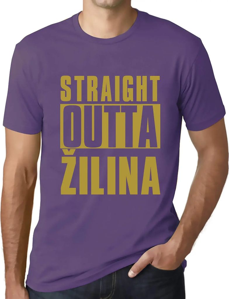 Herren Grafik T-Shirt Straight Outta Žilina Öko-Verantwortlich Vintage Jahrgang Kurzarm Lustige Druck Geburtstag Geschenk Mann