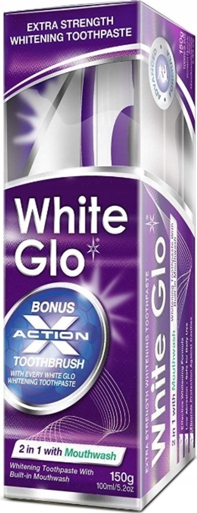 White Glo Pasta do mycia zębów wybielająca z płynem do Produktbild 