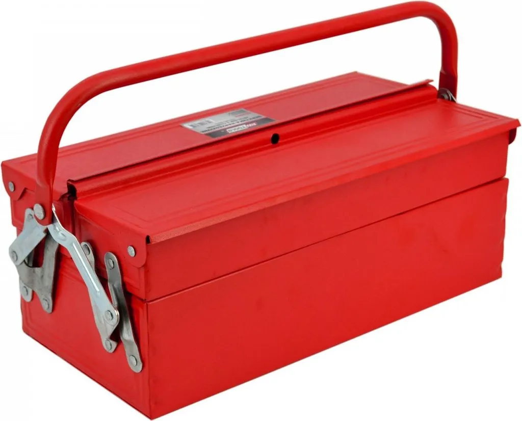 Coffre à outils rouge AW Tools AW642 en acier avec poignée renforcée