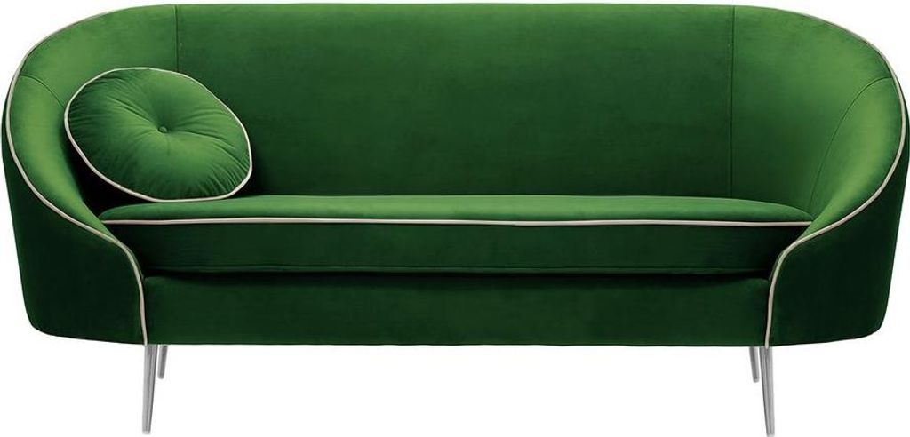 2,5-Sitzer Sofa Kooper-Velluto 10-Contrast piping-chrome metal