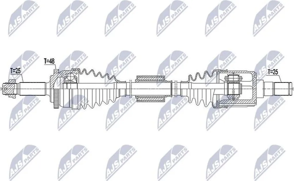 Arbre de Transmission Renforcé 49501C800 NTY NPW-HY-553 Spécial i20
