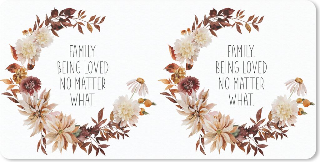 MuchoWow Mauspad Mousepad Zitate - Die Familie wird geliebt, egal was passiert - Sprüche 60x30 cm - Mousepads - Maus Mat - Pad - Mausunterlage -...