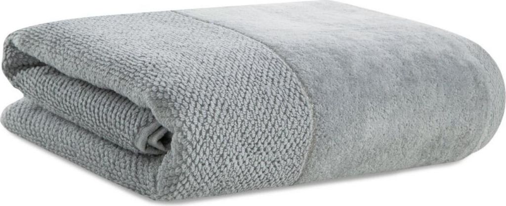 EUROFIRANY | Saunatuch - Badetuch - aus Baumwolle - grau 70x140 cm - Duschtuch - Handtuch - weich - Frotte