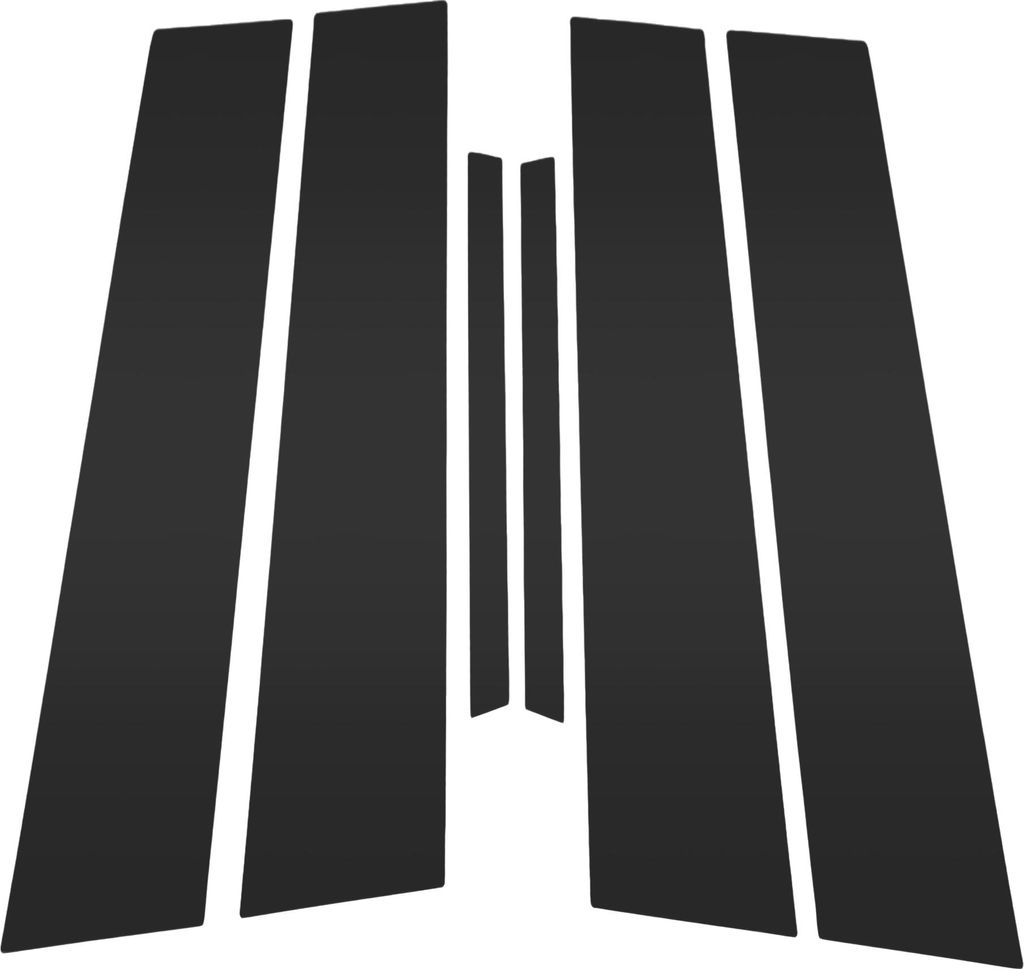 6 Stk. Vordere hintere linke rechte Autotürsäule Fensterschmuck für Acura TSX 2009-2014 Kunststoff Schwarz