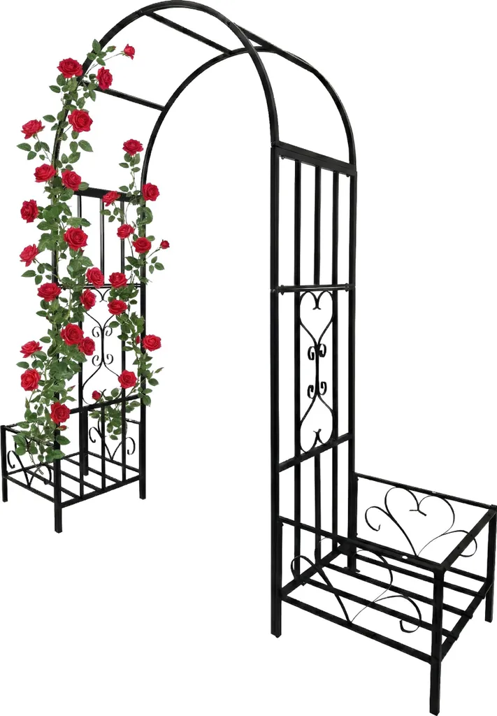 Aménagez votre entrée avec l'arche métallique Relaxdays et ses bacs