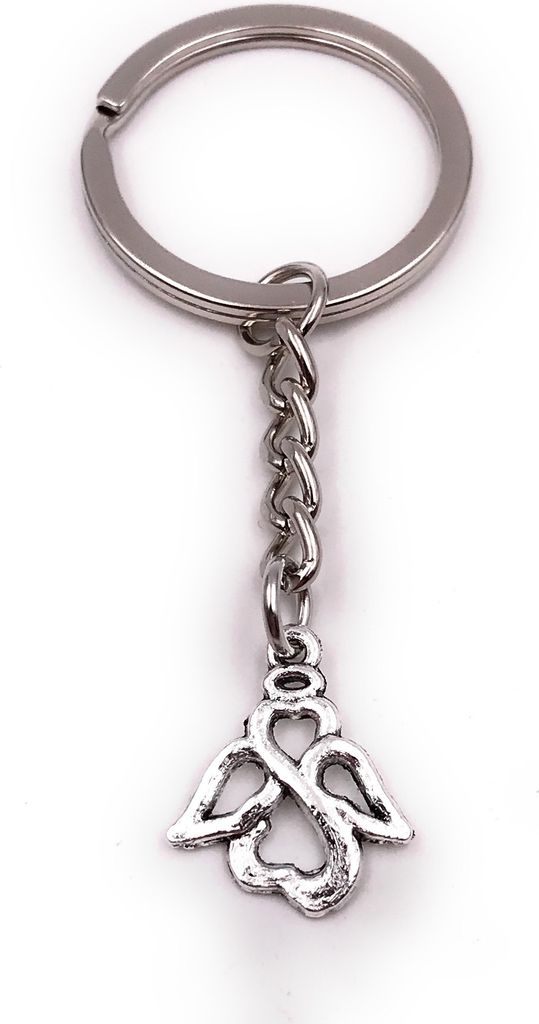 Onwomania Schlüsselanhänger Engel hohl himmlisches Wesen heilig silber Anhänger Keychain