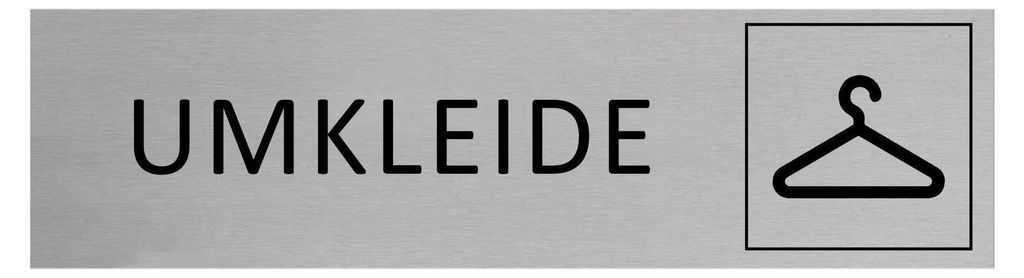 CombiCraft Aluminium Türschild Umkleide 165x45mm mit Produktbild 