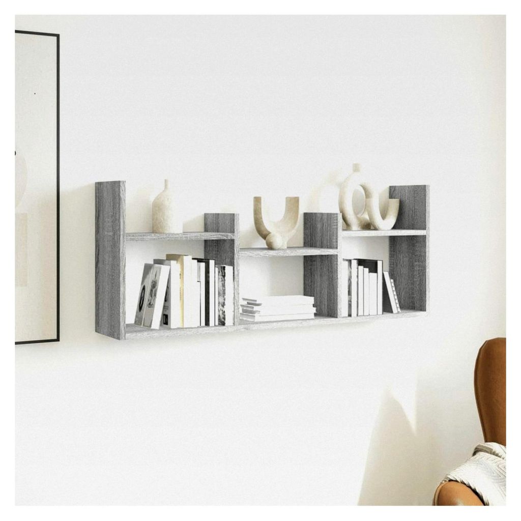 Wandschrank 100 x 18 x 40 cm in Grau Sonoma