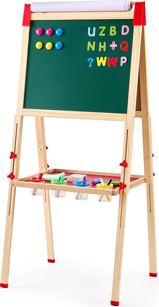 SucceBuy 3-in-1-Kunststaffelei für Kinder, doppelseitiges Produktbild 