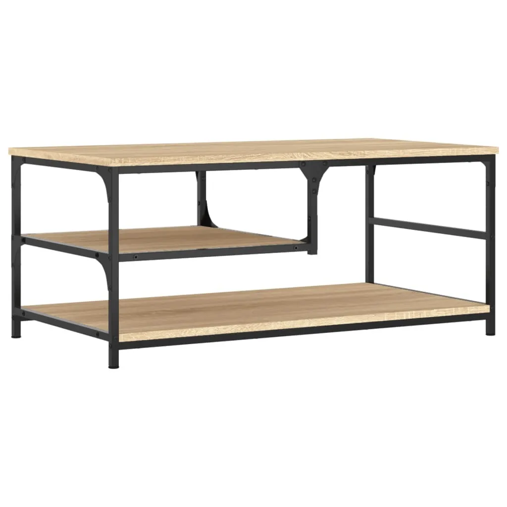 Tavolino Salotto SYFAX Sonoma 90x49x40 cm - Ideale per Piccoli Spazi