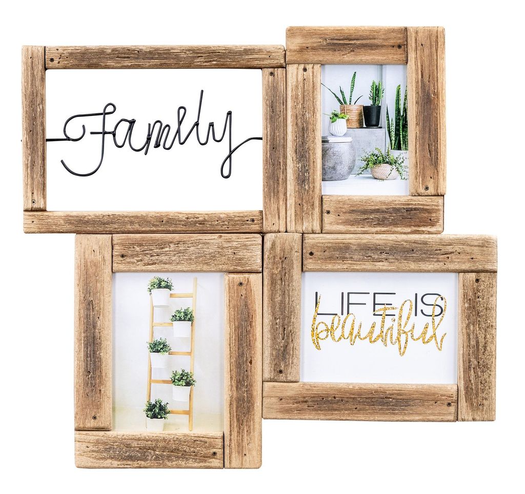 Bilderrahmen Collage 3 Fotos 10x15 13x18 Family Treibholz Fotorahmen Fotocollage