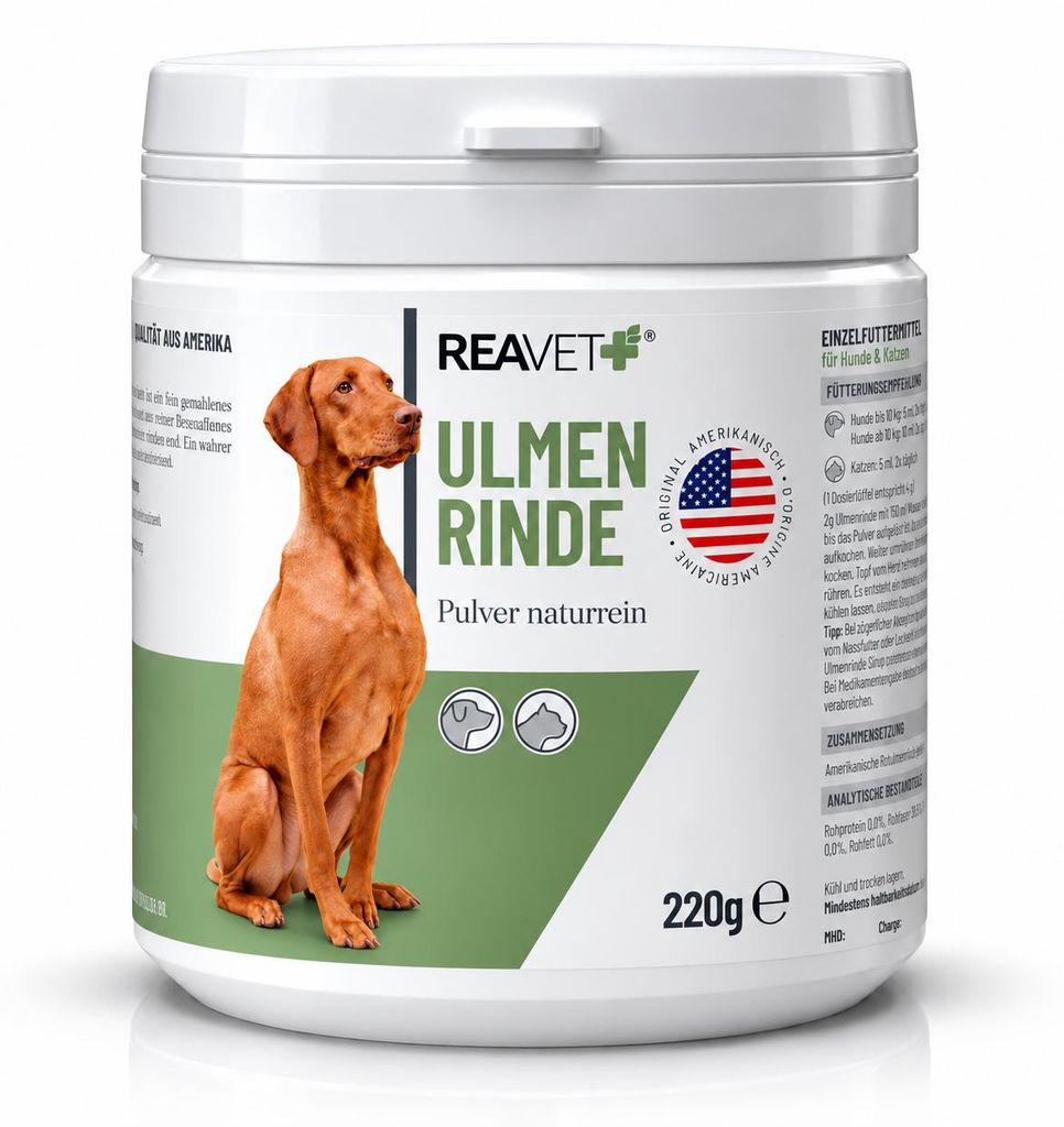 REAVET Ulmenrinde Pulver Amerikanisch für Hunde & Katzen Produktbild 