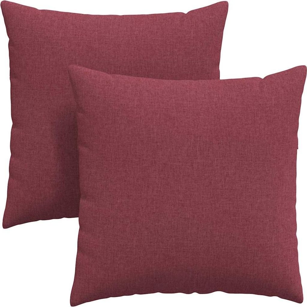 Sofakissen 2 pcs Weinrot 80 x 80 cm Stoff