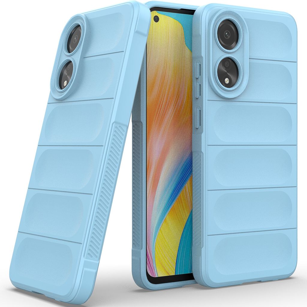 Handyhülle für Oppo A78 4G Weich TPU Silikon Stossfest Anti-rutsch Hülle Blau