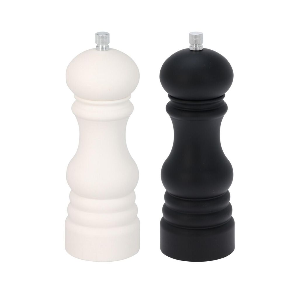 2er Set Gewürzmühlen aus Polystyrol Ø 6 x 17,5 cm Schwarz Produktbild 