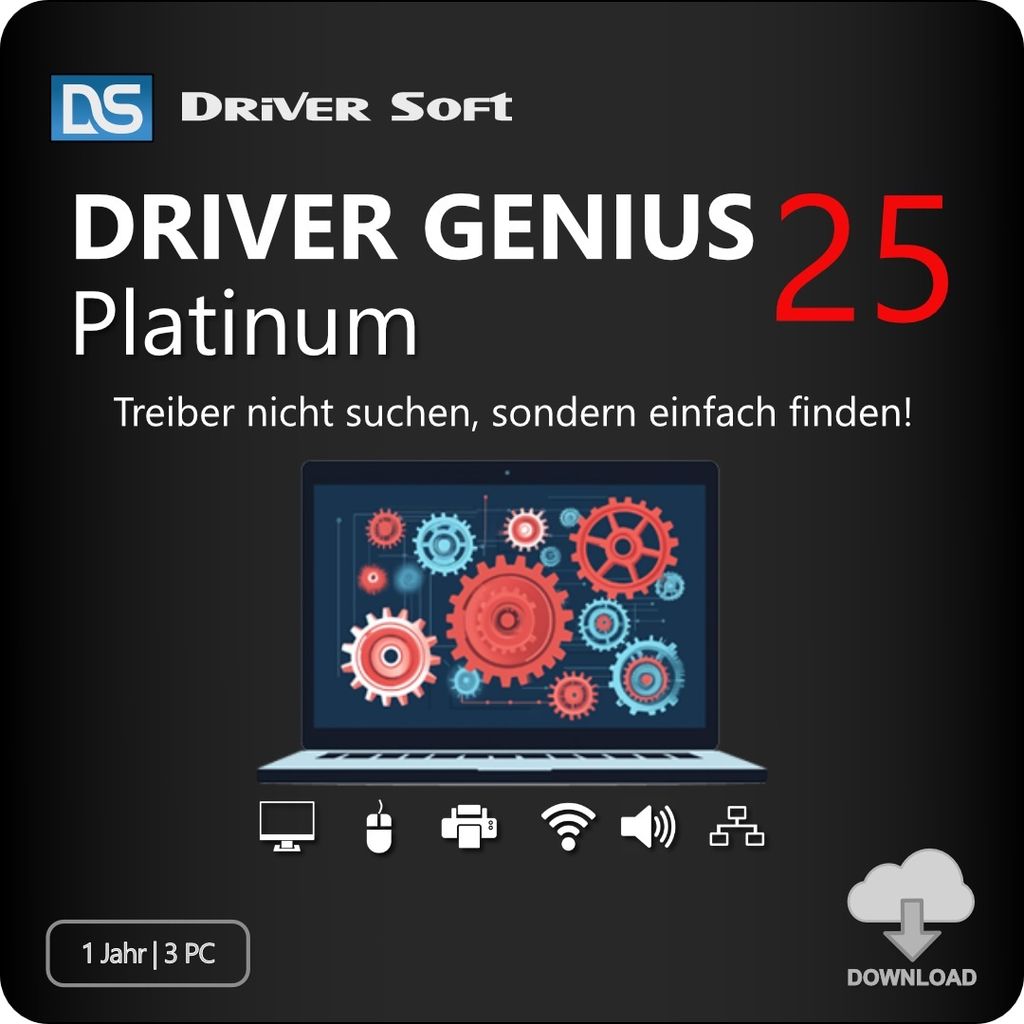 Driver Genius 25 Platinum / 3-Geräte / 1-Jahr / Lizenz per Produktbild 