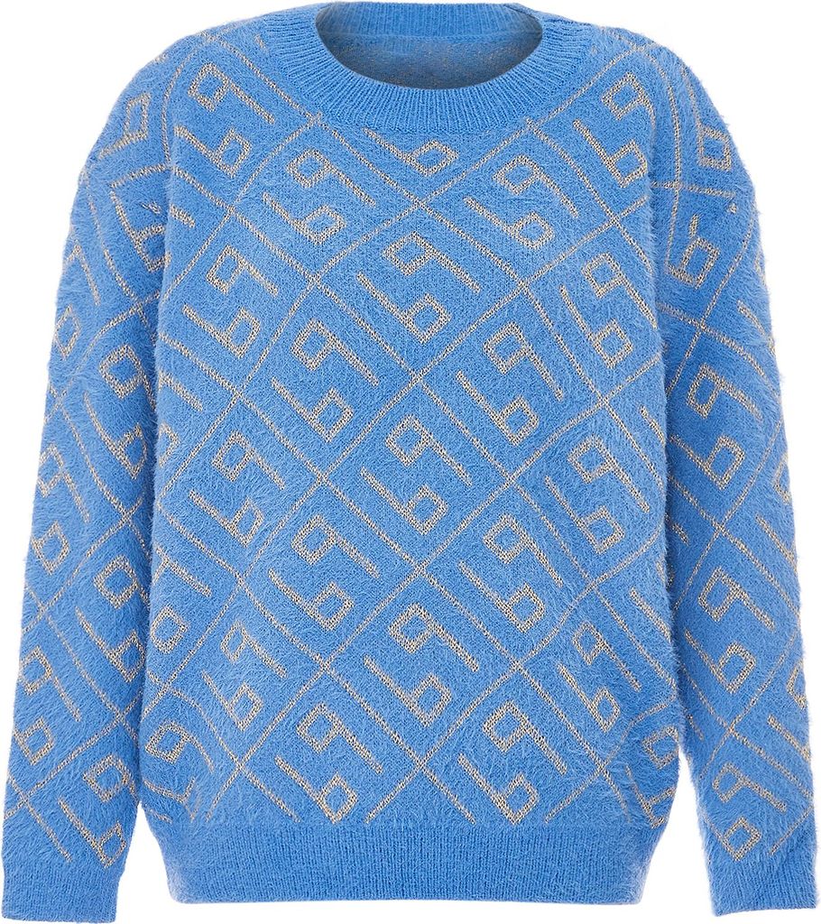 ebeeza damen strickpullover - denim blau, M