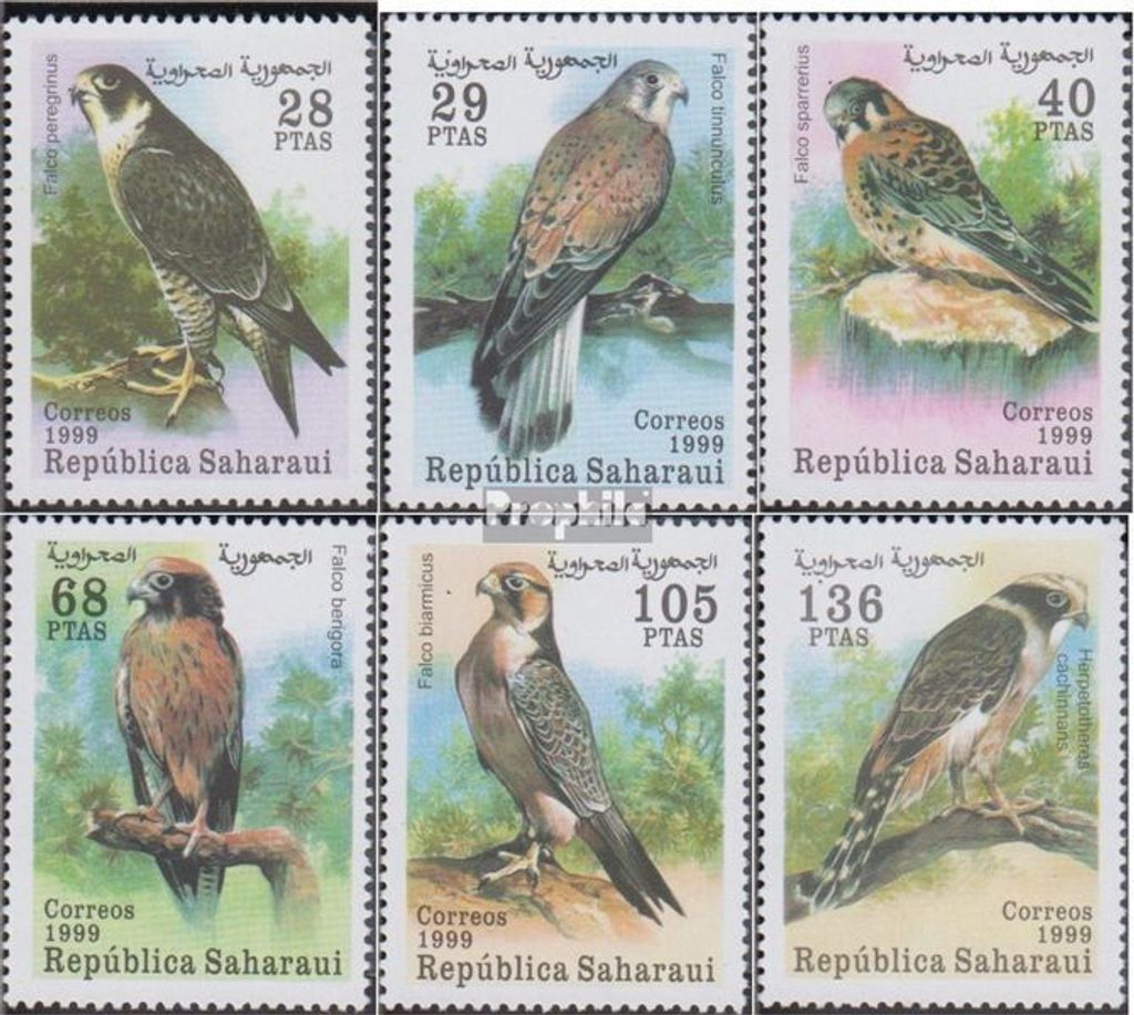 Briefmarken Sahara 1999 Mi Ausgabe der Exilregierung ohne Gültigkeit im int. Postverkehr Nr.59 postfrisch Raubvögel