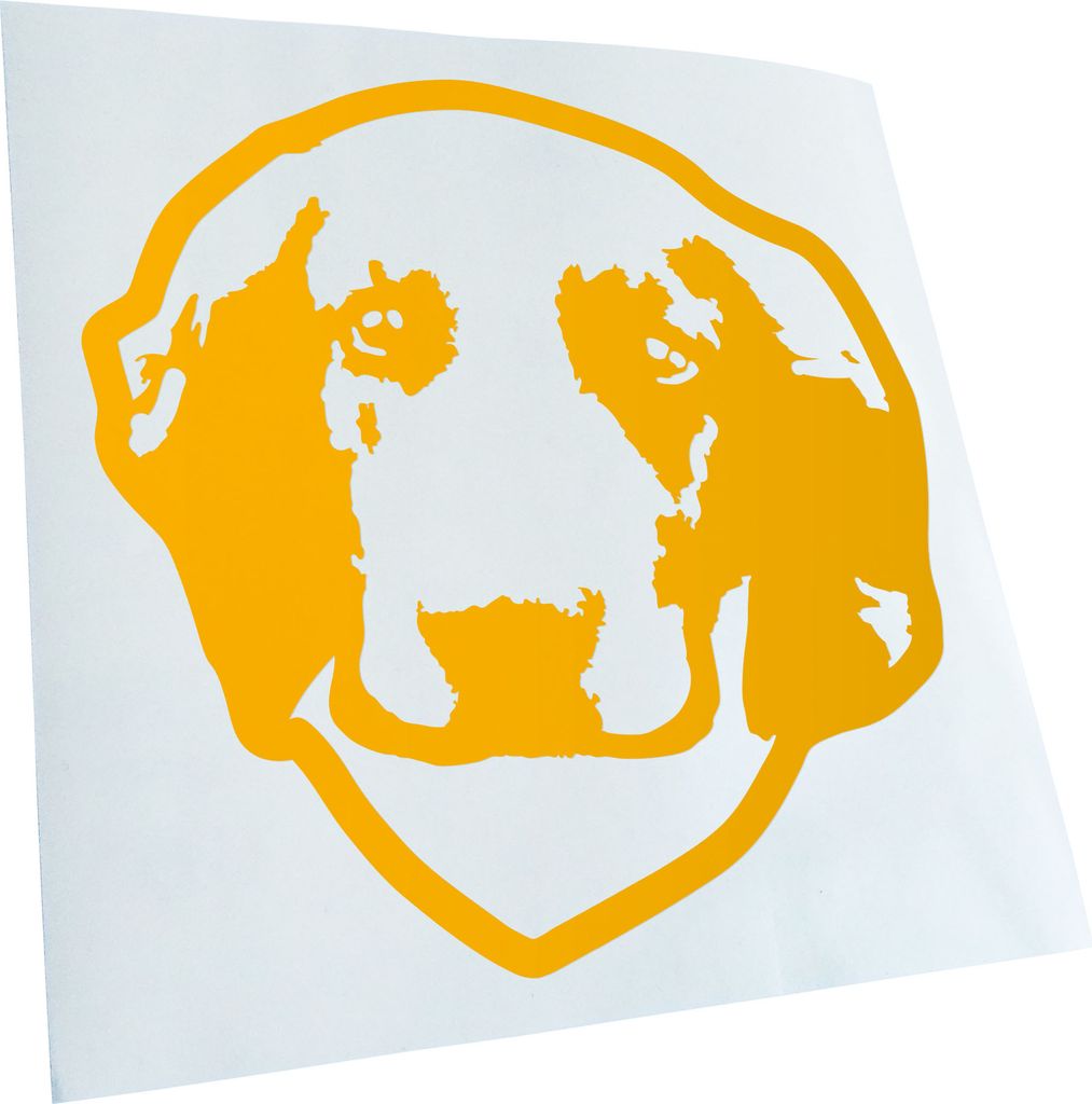 Kiwistar - Autoaufkleber - welsh springer Hund - Gelb - 60x60cm - Aufkleber für Auto, Laptop, Fahrrad, LKW, Motorrad mehrfarbig JDM Decal Racing