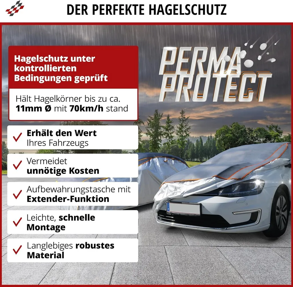 Bâche Voiture Anti-Grêle XXL 100% Polyester Renforcé Perma Protect - 3